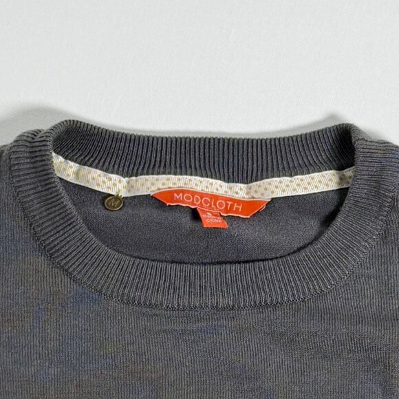 Modcloth Charcoal 3/4 Sleeve Sweater - Picture 6 of 8